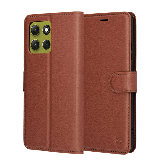 Pouzdro pro Motorola Moto G86, Techsuit, Leather Folio, hnědá