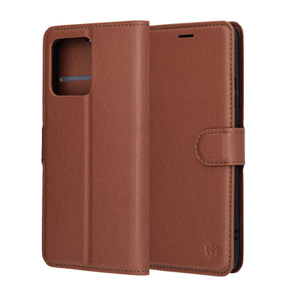 Pouzdro pro Motorola Moto G86, Techsuit, Leather Folio, hnědá