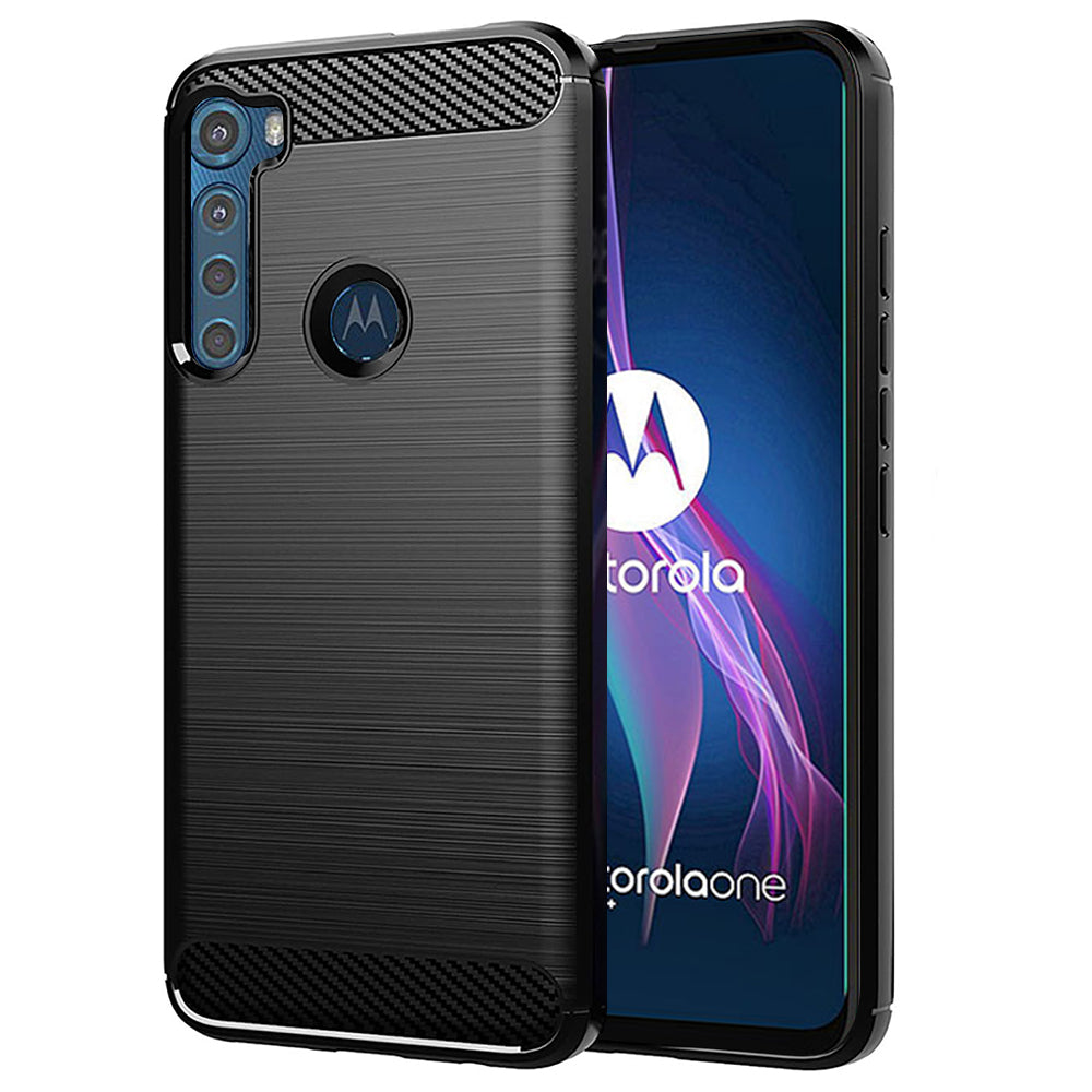 Pouzdro pro Motorola One Fusion+, Techsuit, Carbon, Černé