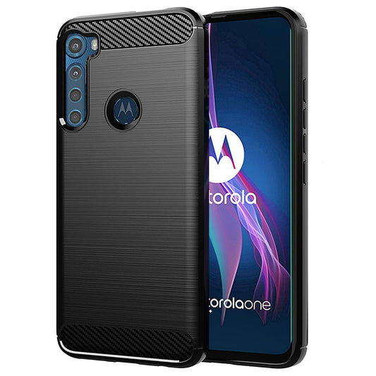 Pouzdro pro Motorola One Fusion+, Techsuit, Carbon, Černé
