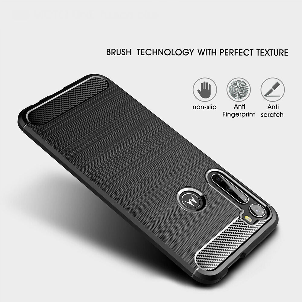 Pouzdro pro Motorola One Fusion+, Techsuit, Carbon, Černé