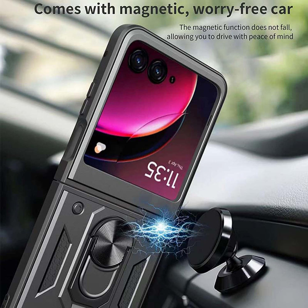 Pouzdro pro Motorola Razr 50 Ultra, Techsuit, CamShield, Modrá