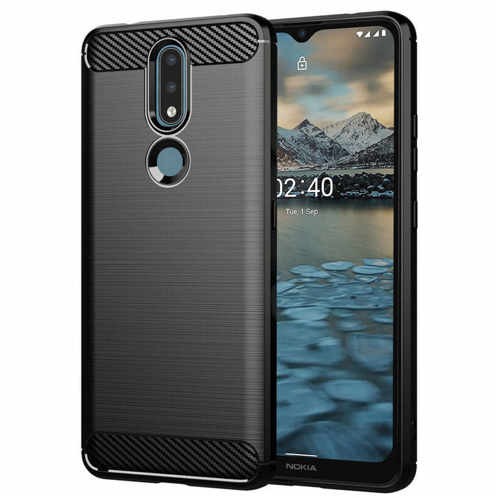 Pouzdro pro Nokia 2.4, Techsuit, Carbon, Černé