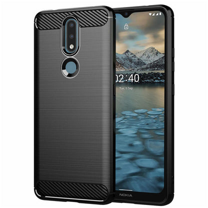 Pouzdro pro Nokia 2.4, Techsuit, Carbon, Černé