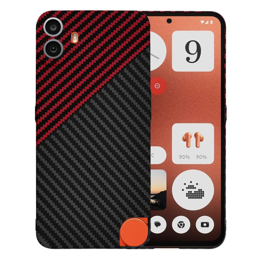 Pouzdro pro Nothing CMF Phone 1, Techsuit, Carbonite FiberShell, Černo-červené
