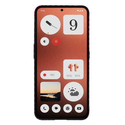 Pouzdro pro Nothing CMF Phone 1, Techsuit, Carbonite FiberShell, Černo-červené