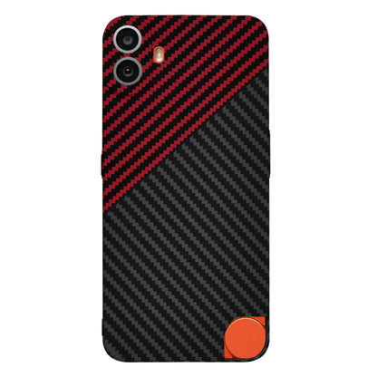 Pouzdro pro Nothing CMF Phone 1, Techsuit, Carbonite FiberShell, Černo-červené