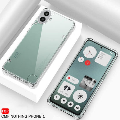 Case for Nothing CMF Phone 1, Techsuit, Shockproof Clear, Transparent