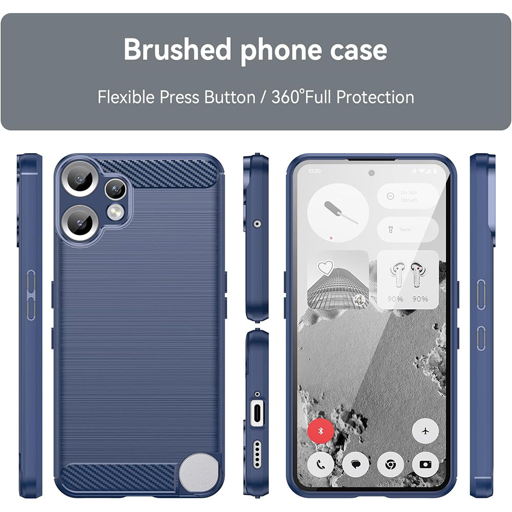 Pouzdro pro Nothing CMF Phone 2 Pro, Techsuit, Carbon, Modrá