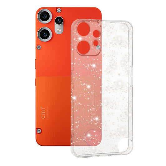 Pouzdro pro Nothing CMF Phone 2 Pro, Techsuit, SparkleSkin, Průhledné