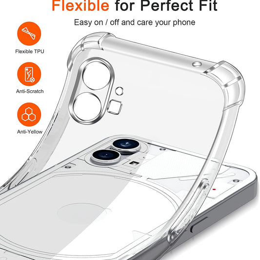 Pouzdro pro Nothing Phone (1), Techsuit, Odolné proti nárazům, Průhledné