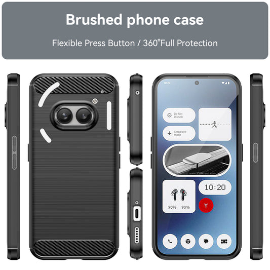 Pouzdro pro Nothing Phone (2a) Plus / Phone (2a), Techsuit, Carbon, Černé