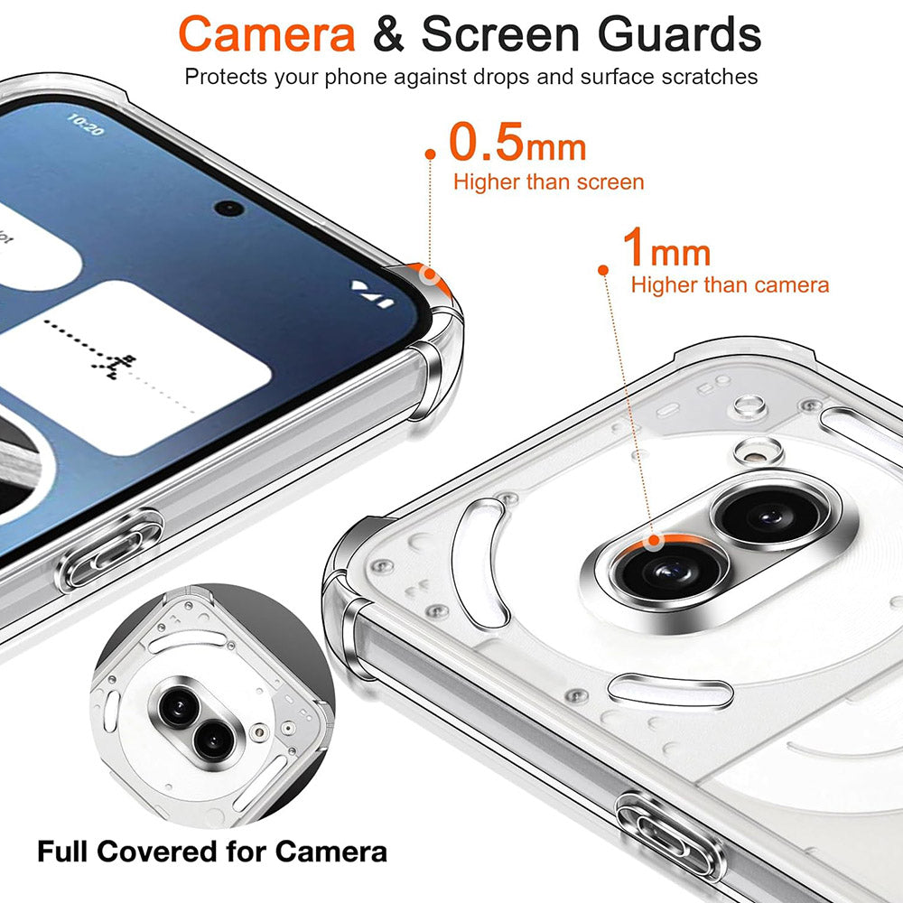 Pouzdro pro Nothing Phone (2a) Plus / Phone (2a), Techsuit, nárazuvzdorné průhledné, transparentní