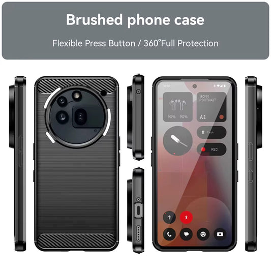 Pouzdro pro Nothing Phone (3a) Pro, Techsuit, Carbon, Černé