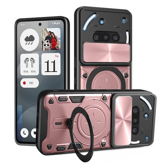 Pouzdro pro Nothing Phone (3a), Techsuit, CamGuard Pro, Růžovo-zlaté