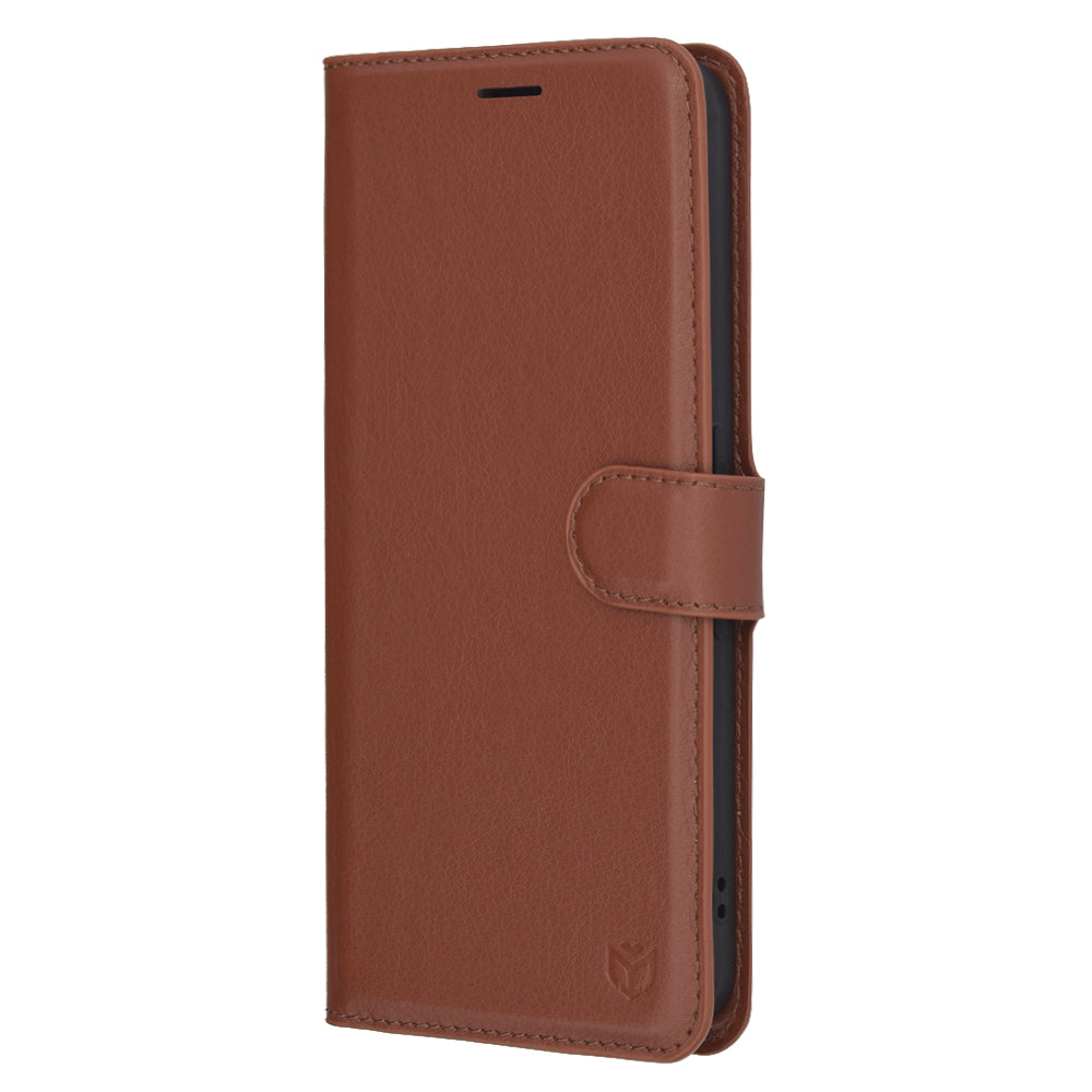 Pouzdro pro Nothing Phone (3a), Techsuit, kožené folio, hnědé