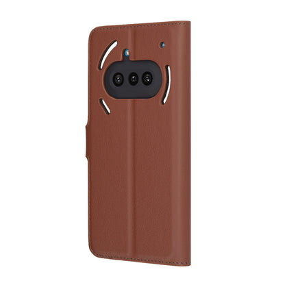 Pouzdro pro Nothing Phone (3a), Techsuit, kožené folio, hnědé