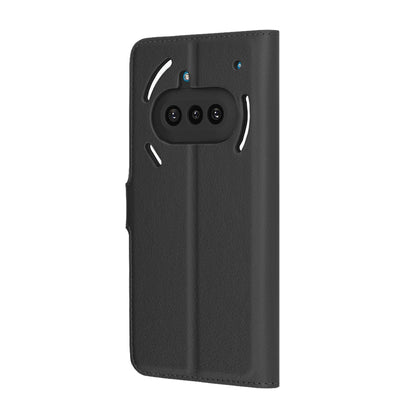 Case for Nothing Phone (3a), Techsuit, Leather Folio, Black