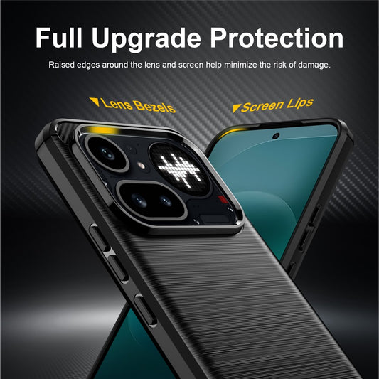 Pouzdro pro Nothing Phone (4a) Pro, Techsuit, Carbon, Černá