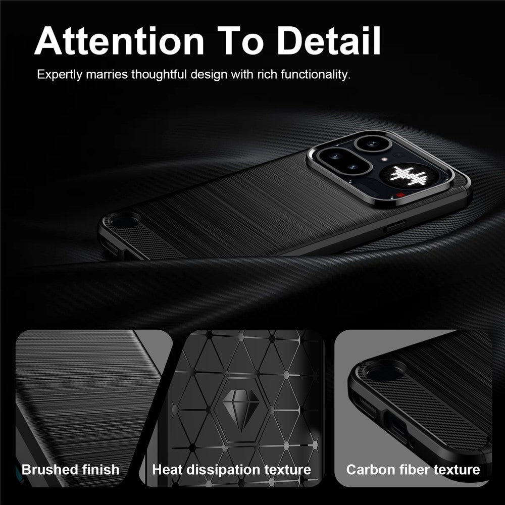 Pouzdro pro Nothing Phone (4a) Pro, Techsuit, Carbon, Černá