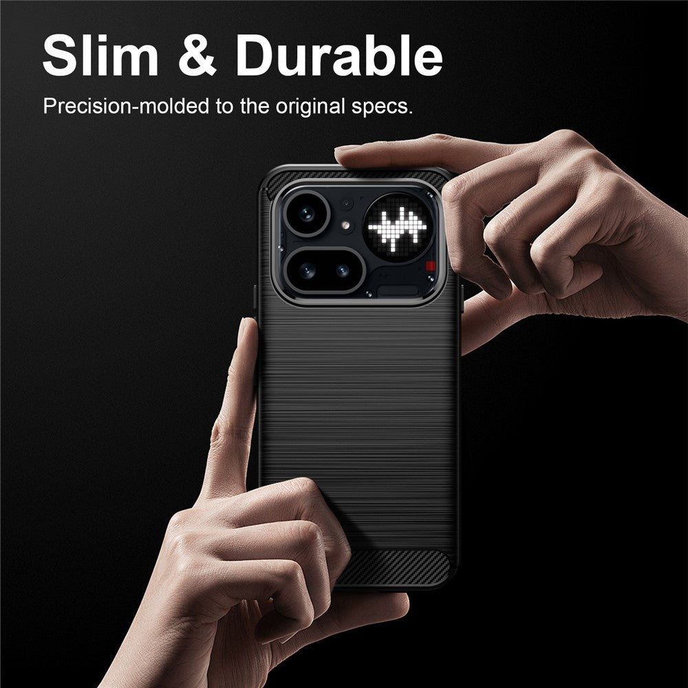 Pouzdro pro Nothing Phone (4a) Pro, Techsuit, Carbon, Černá