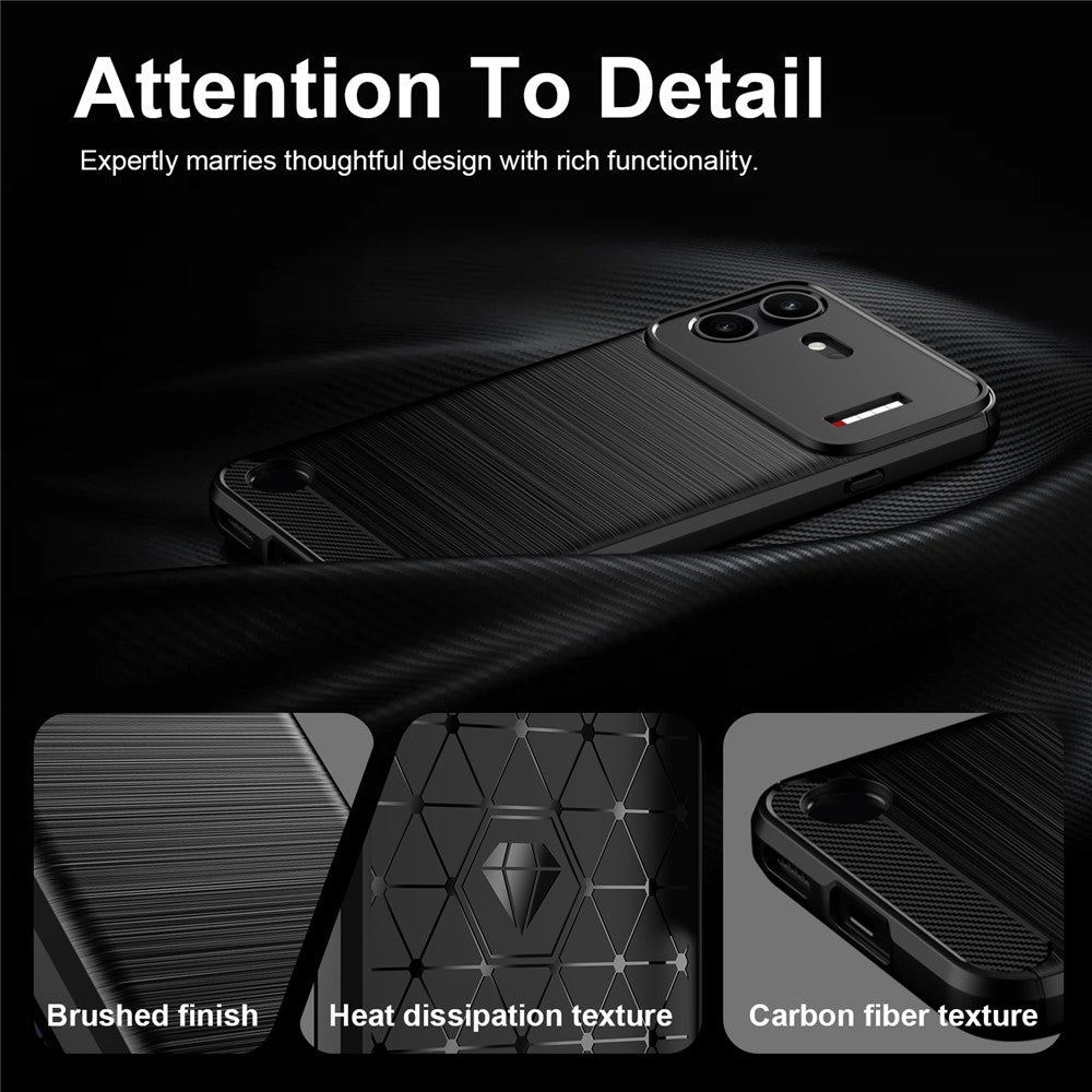 Pouzdro pro Nothing Phone (4b), Techsuit, Carbon, Černé
