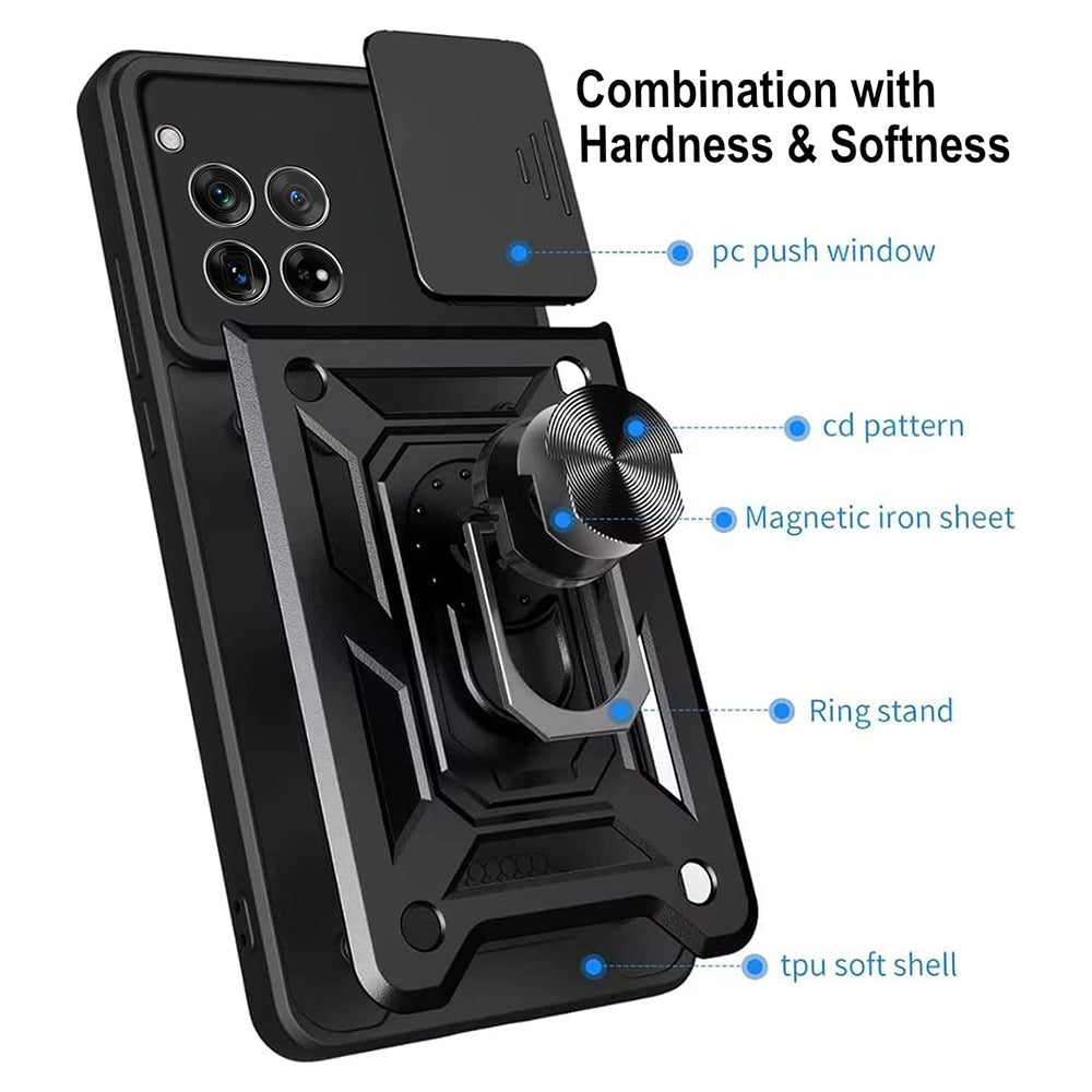 Case for OnePlus 12R, Techsuit, CamShield, Black