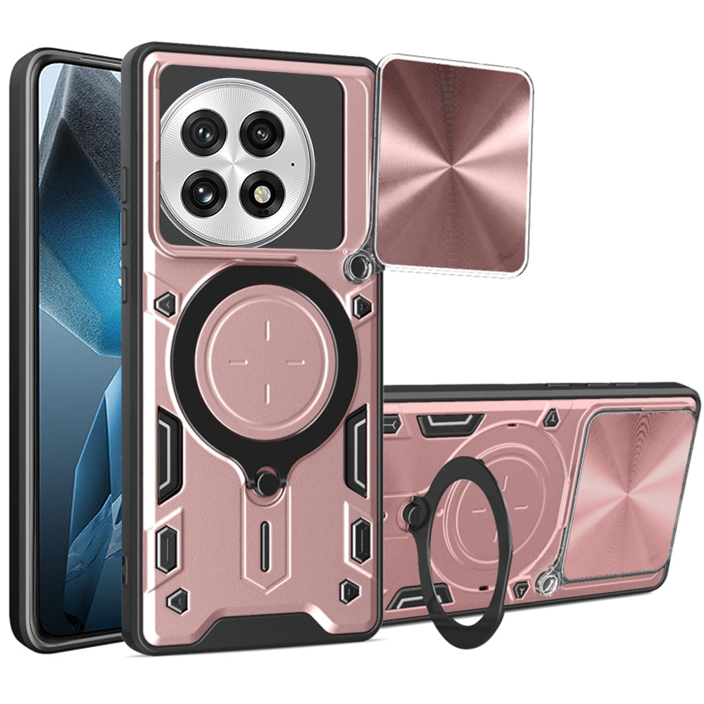 Pouzdro pro OnePlus 13, Techsuit, CamGuard Pro, Růžově zlaté