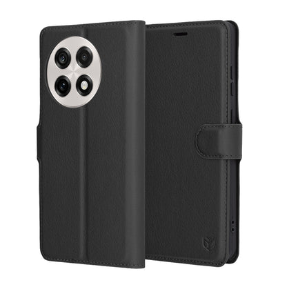Pouzdro pro OnePlus 13R, Techsuit, kožené folio, černé