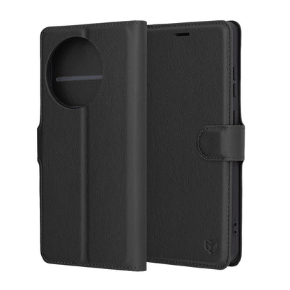 Pouzdro pro OnePlus 13R, Techsuit, kožené folio, černé