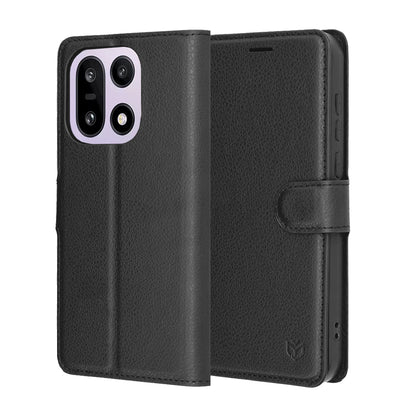 Pouzdro pro OnePlus 15, Techsuit, Leather Folio, Černá