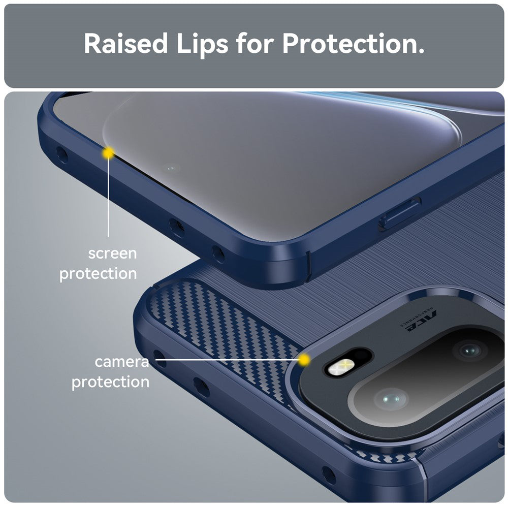 Pouzdro pro OnePlus 15R, Techsuit, Carbon, Modrá