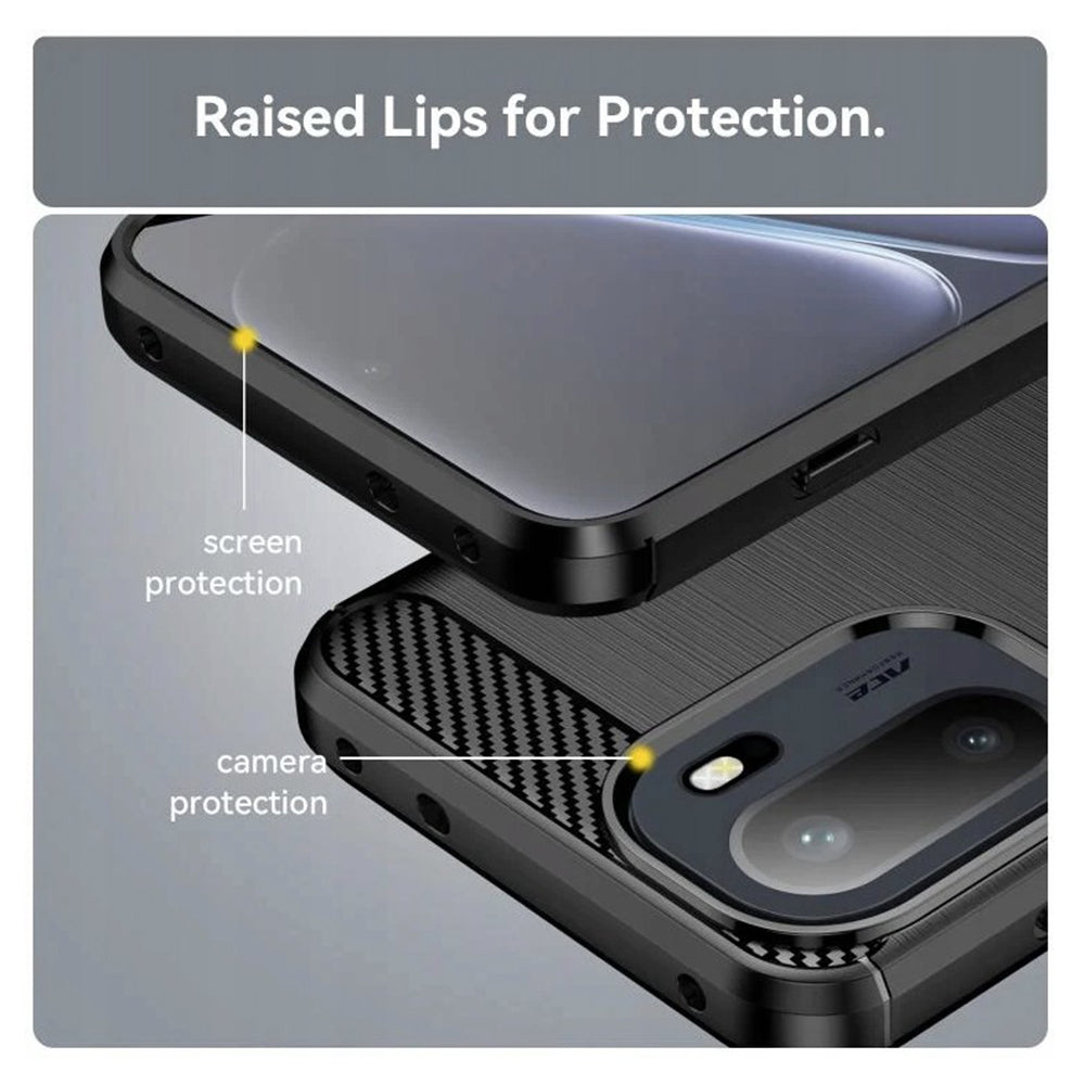 Pouzdro pro OnePlus 15R, Techsuit, Carbon, Černá