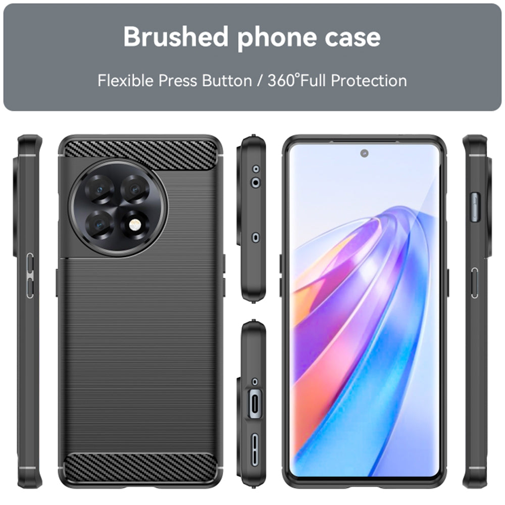 Case for OnePlus Ace 2 / 11R, Techsuit, Carbon, Black