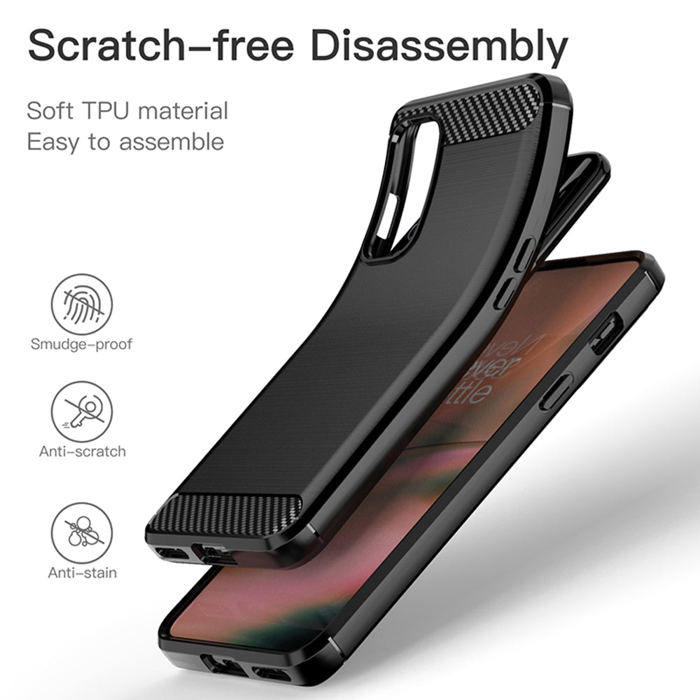 Pouzdro pro OnePlus Nord 2 5G, Techsuit, Carbon, Černé