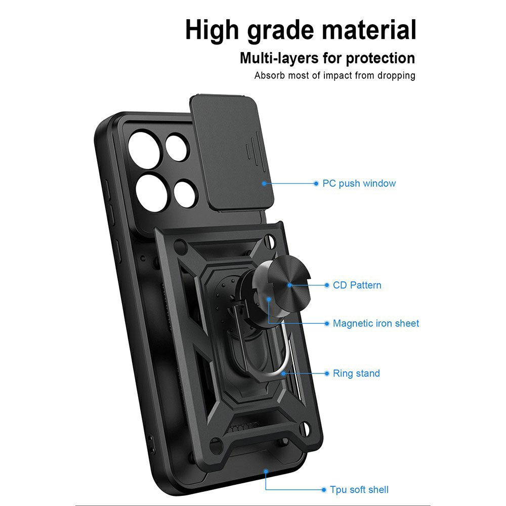 Pouzdro pro OnePlus Nord 6, Techsuit, CamShield, Černé
