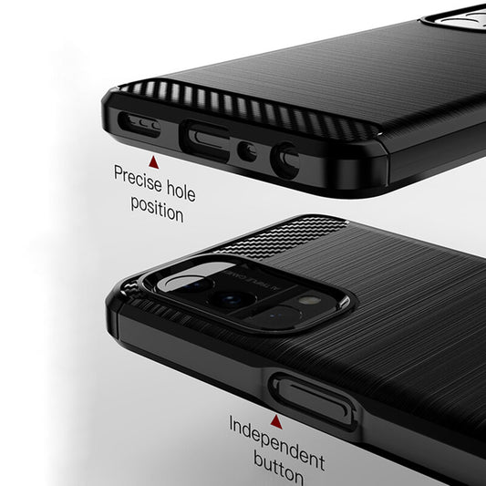Pouzdro pro OnePlus Nord N200 5G / Oppo A74 5G / A54 5G, Techsuit, Carbon, Černé