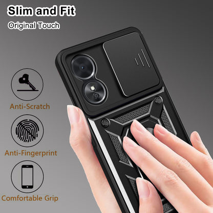 Case for Oppo A17, Techsuit, CamShield, Black