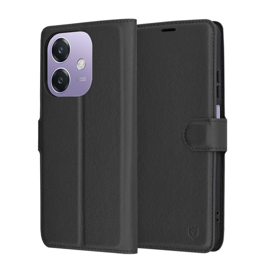 Pouzdro pro Oppo A3 4G / A3, Techsuit, kožené folio, černé