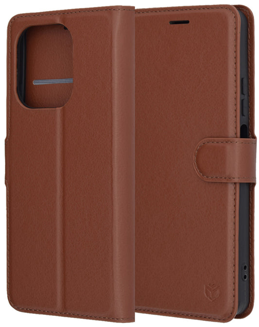 Pouzdro pro Oppo A5 Pro 4G / A5 Pro, Techsuit, kožené folio, hnědé