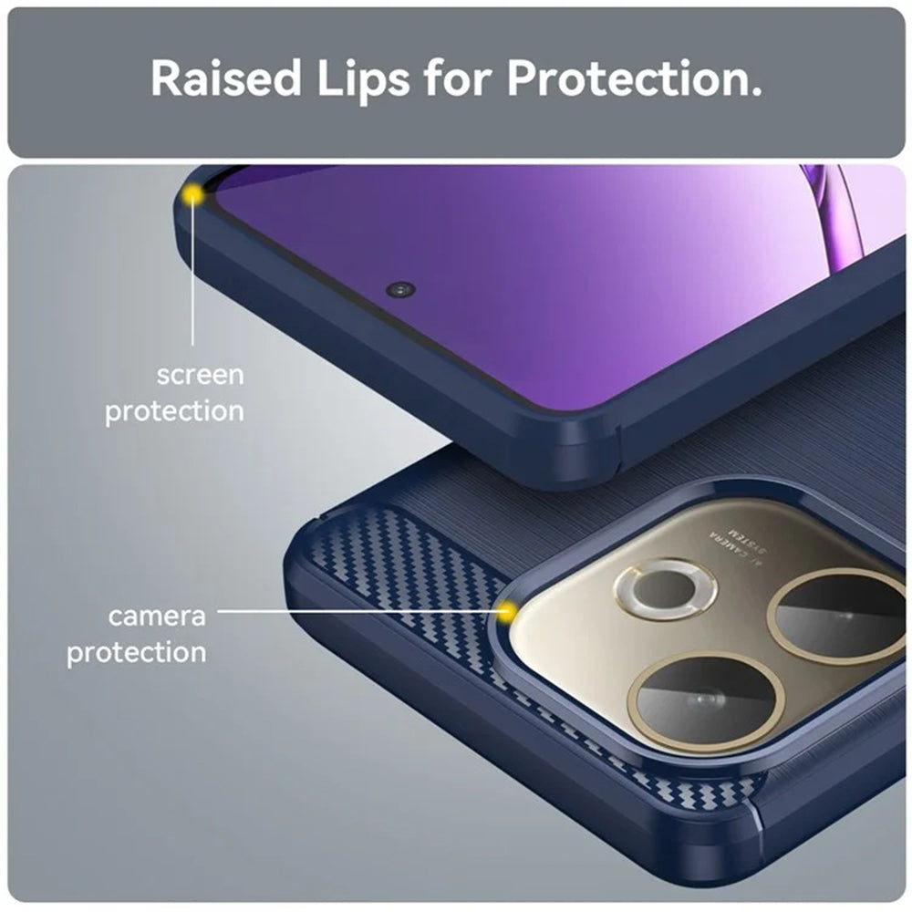 Pouzdro pro Oppo A5 Pro 4G / A5 Pro, Techsuit, Carbon, Modré