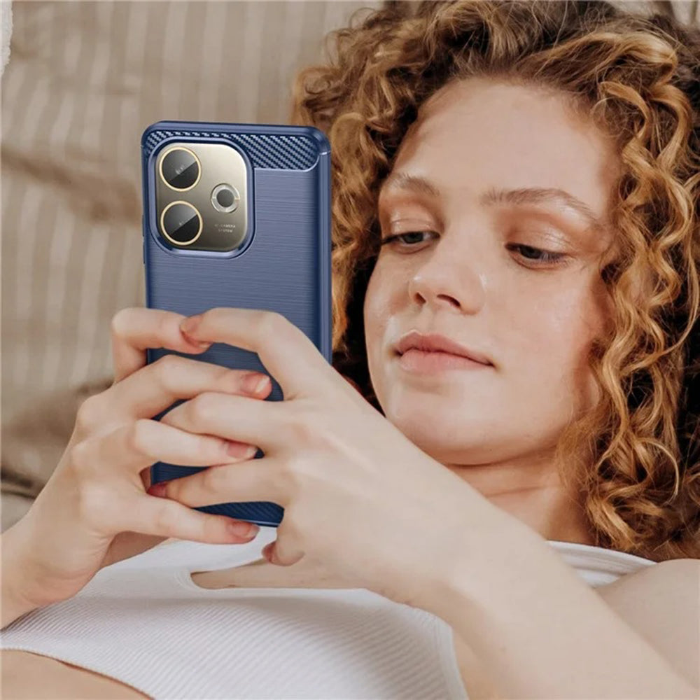 Pouzdro pro Oppo A5 Pro 4G / A5 Pro, Techsuit, Carbon, Modré