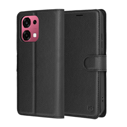 Pouzdro pro Oppo A6 Pro 5G / A6 Pro 4G, Techsuit, Leather Folio, Černá