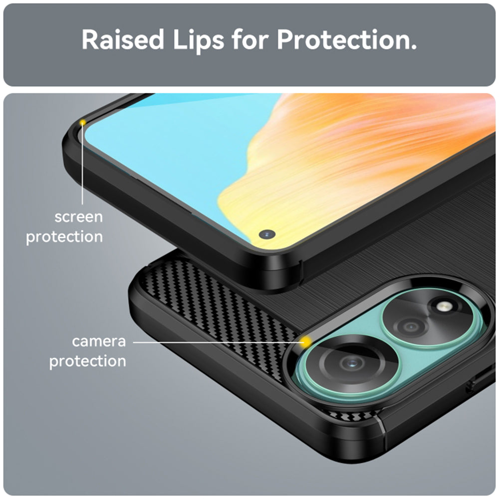 Pouzdro pro Oppo A78 4G, Techsuit, Carbon, Černé