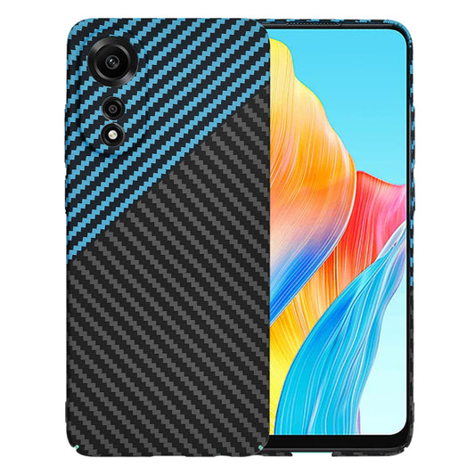 Pouzdro pro Oppo A78 4G, Techsuit, Carbonite FiberShell, Černá Bleu