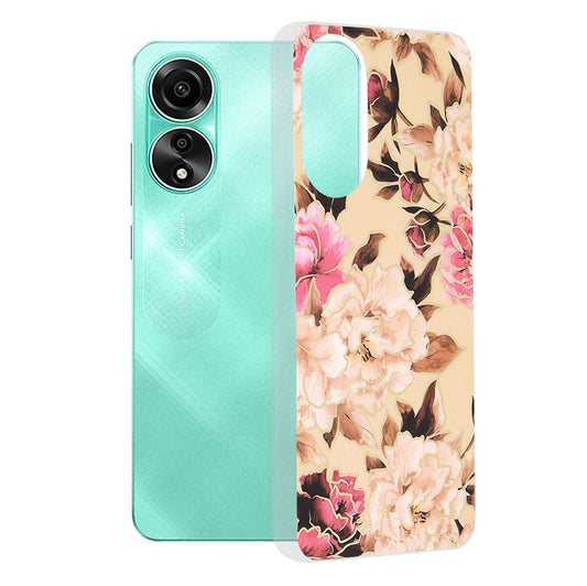 Pouzdro pro Oppo A78 4G, Techsuit, Marble, Béžové