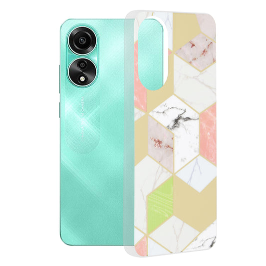 Pouzdro pro Oppo A78 4G, Techsuit, Marble, Fialové