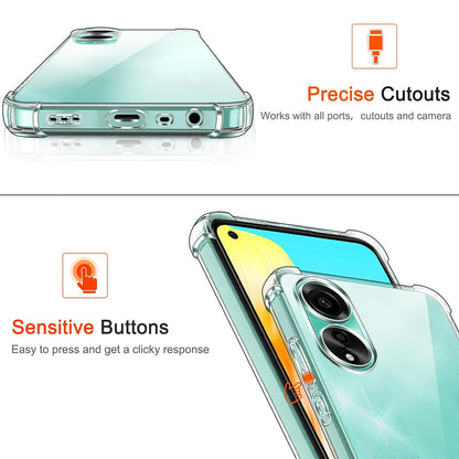 Pouzdro pro Oppo A78 4G, Techsuit, Odolné proti nárazům, Průhledné