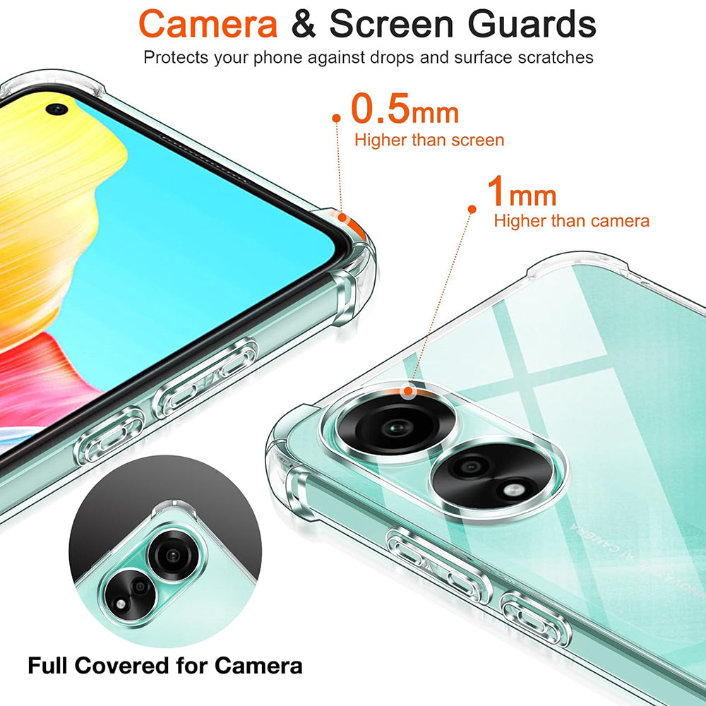 Pouzdro pro Oppo A78 4G, Techsuit, Odolné proti nárazům, Průhledné