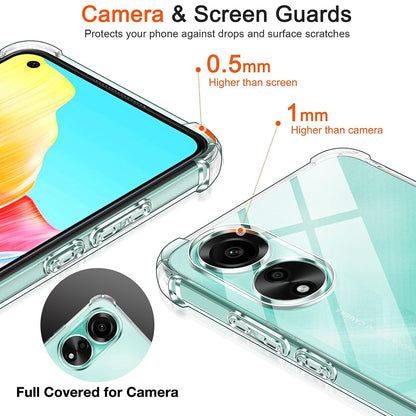 Pouzdro pro Oppo A78 4G, Techsuit, Odolné proti nárazům, Průhledné
